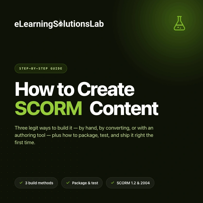 how to create scorm content